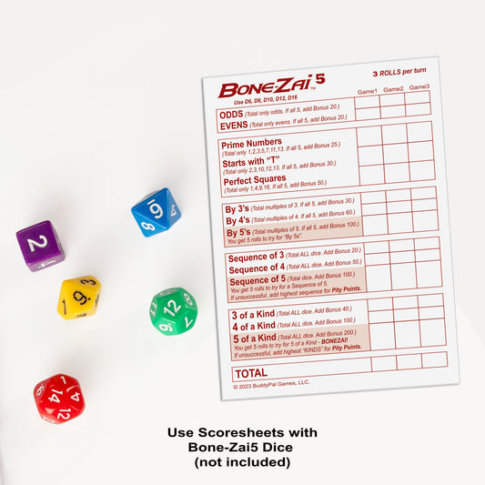 Replacement BONE-ZAI5 Scorepad