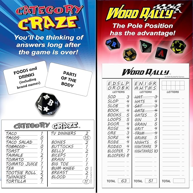 Category Craze / Word Rally Combo Blister Pack
